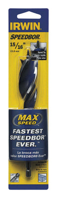 Irwin Speedbor 15/16 in. X 6 in. L Carbon Steel Wood Boring Bit Quick-Change Hex Shank