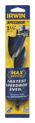 Irwin Speedbor 1-1/2 in. X 6 in. L Carbon Steel Wood Boring Bit Quick-Change Hex Shank
