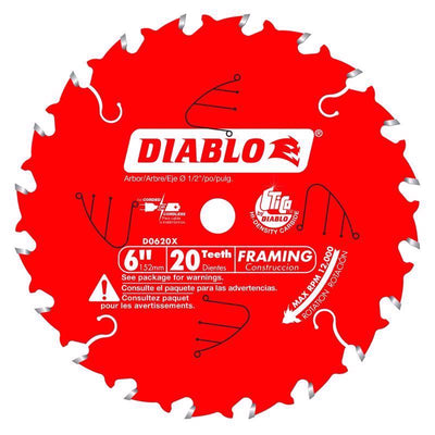 Diablo Tracking Point 6-1/2 in. D X 5/8 in. TiCo Hi-Density Carbide Framing Blade 24 teeth