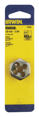 Irwin Hanson High Carbon Steel Metric Hexagon Die 10 - 1.00 mm