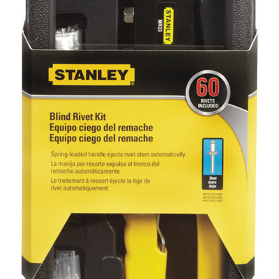 Stanley Steel Blind Rivet Tool Kit Yellow 60 pc
