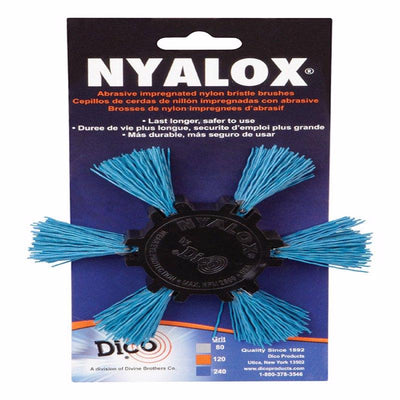 Dico Nyalox 4 in. D X 1/4 in. Aluminum Oxide Wheel Brush Mandrel Mounted Flap Brush 240 Grit