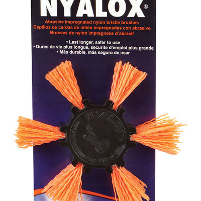 Dico Nyalox 4 in. D X 1/4 in. Aluminum Oxide Wheel Brush Mandrel Mounted Flap Brush 120 Grit