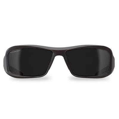Edge Eyewear Brazeau Anti-Fog Safety Glasses Smoke Lens Black Frame