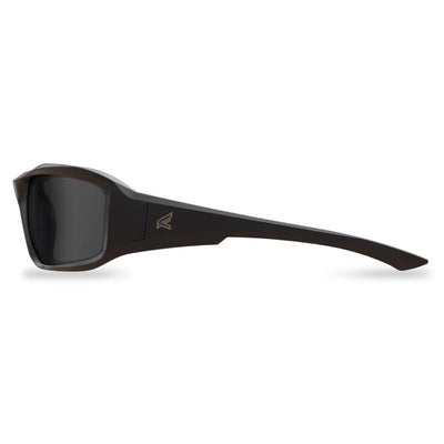 Edge Eyewear Brazeau Anti-Fog Wraparound Safety Glasses Smoke Lens Black Frame