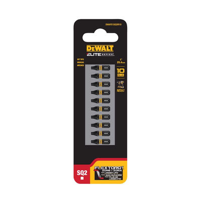 DeWalt FLEXTORQ Square #2 X 1 in. L Screwdriver Bit 10 pc