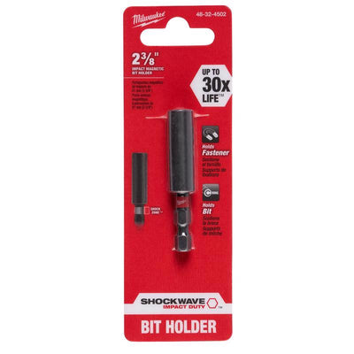 Milwaukee Shockwave Hex 1/4 in. X 2-3/8 in. L Screwdriver Bit Holder Steel
