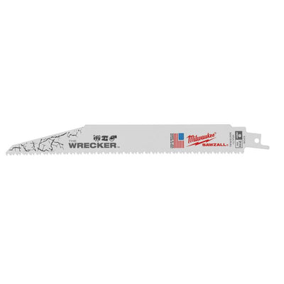 Milwaukee The Wrecker 9 in. Bi-Metal Demo Reciprocating Saw Blade 7/11 TPI