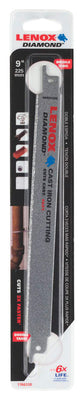 Lenox Double Tang 9 in. Diamond Grit Reciprocating Saw Blade Multi TPI