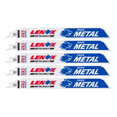 Lenox METALWOLF 9 in. Bi-Metal WAVE EDGE Reciprocating Saw Blade 10 TPI 5 pk