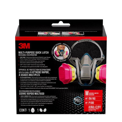 3M P100 Multi-Purpose Half Face Respirator Pro-Series Blue M