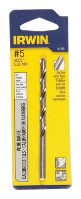 Irwin #5 X 3-3/4 in. L High Speed Steel Wire Gauge Bit Straight Shank