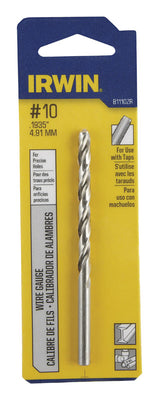 Irwin #10 X 3-5/8 in. L High Speed Steel Jobber Length Wire Gauge Bit Straight Shank