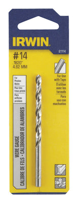 Irwin #14 X 3-3/8 in. L High Speed Steel Wire Gauge Bit Straight Shank