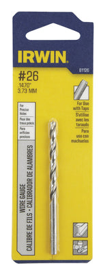 Irwin #26 X 3 in. L High Speed Steel Jobber Length Wire Gauge Bit Straight Shank