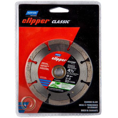 Norton Clipper 4-1/2 in. D X 5/8 and 7/8 in. Diamond Segmented Rim Blade