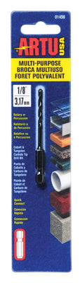 ARTU 1/8 in. X 2-7/8 in. L Tungsten Carbide Tipped Drill Bit Quick-Change Hex Shank