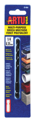 ARTU 1/4 in. X 4-1/8 in. L Carbide Tipped Drill Bit Quick-Change Hex Shank