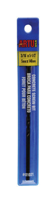 ARTU 3/16 in. X 5-1/2 in. L Tungsten Carbide Tipped Multi-Purpose Drill Bit Straight Shank