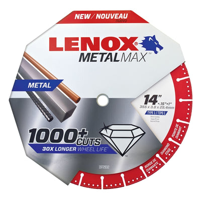 Lenox MetalMax 14 in. D X 1 in. Diamond/Metal Metal Cut-Off Blade
