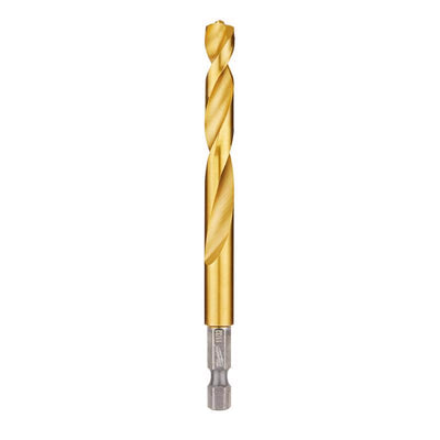 Milwaukee Shockwave 11/32 in. X 4.57 in. L Titanium Red Helix Drill Bit Hex Shank