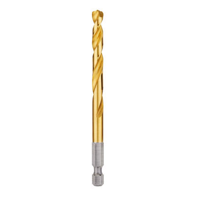 Milwaukee Shockwave 17/64 in. X 4-1/4 in. L Titanium Red Helix Drill Bit Hex Shank