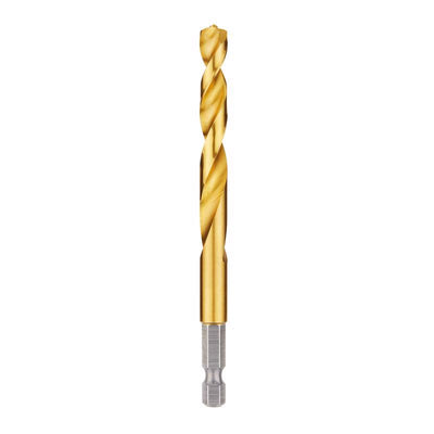 Milwaukee Shockwave 21/64 in. X 4.49 in. L Titanium Red Helix Drill Bit Hex Shank