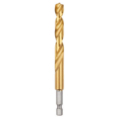 Milwaukee Shockwave 3/8 in. X 4.65 in. L Titanium Red Helix Drill Bit Hex Shank