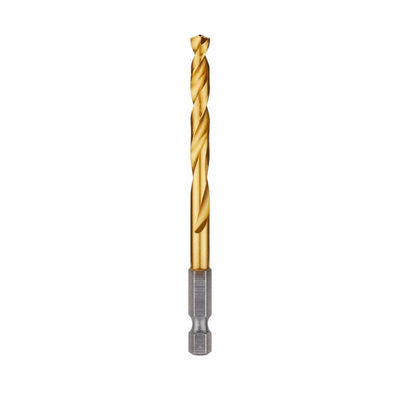 Milwaukee Shockwave 15/64 in. X 4-1/8 in. L Titanium Red Helix Drill Bit Hex Shank