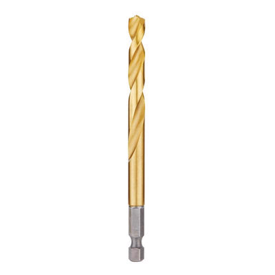 Milwaukee Shockwave 19/64 in. X 4.37 in. L Titanium Red Helix Drill Bit Hex Shank