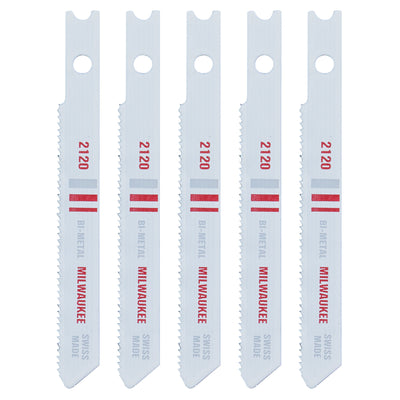 Milwaukee 2-3/4 in. Bi-Metal U-Shank Metal cutting Jig Saw Blade 18 TPI 5 pk
