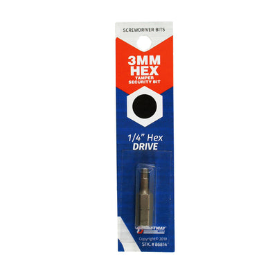 Best Way Tools Hex 3 mm X 1 in. L Tamper-Proof Security Bit Carbon Steel