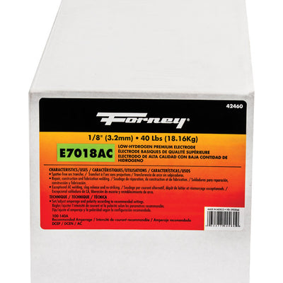 Forney 1/8 in. D X 15 in. L Mild Steel Low-Hydrogen Welding Electrodes 84000 psi 40 lb
