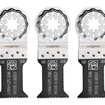 Fein Starlock 1-3/8 in. X 2 in. L Bi-Metal Saw Blade Set 3 pk