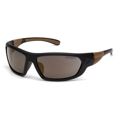 Carhartt Carbondale Anti-Fog Safety Glasses Antique Mirror Lens Black/Tan Frame