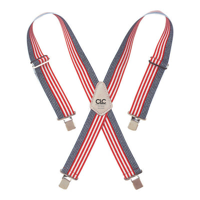 CLC 4.25 in. L X 2 in. W Nylon Suspenders Blue/Red/White 1 pair