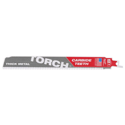 Milwaukee Torch 9 in. Carbide Thick Metal Reciprocating Saw Blade 8 TPI