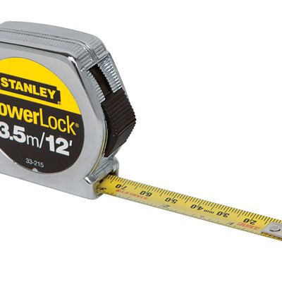 Stanley PowerLock 12 ft. L X 0.5 in. W Compact Tape Measure