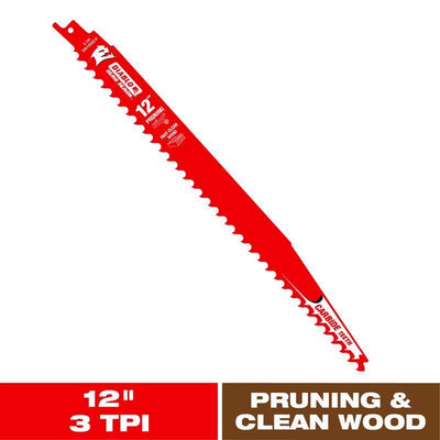 Diablo Demo Demon 12 in. Carbide Tipped Pruning & Clean Wood Reciprocating Saw Blade 3 TPI