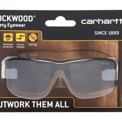 Carhartt Rockwood Anti-Fog Safety Glasses Gray Lens Black Frame