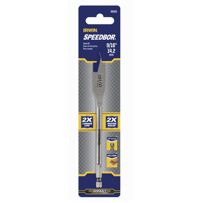 Irwin Speedbor 9/16 in. X 6 in. L Carbon Steel Wood Boring Bit Hex Shank