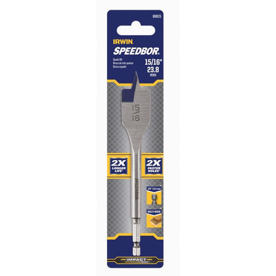 Irwin Speedbor 15/16 in. X 6 in. L Carbon Steel Wood Boring Bit Hex Shank