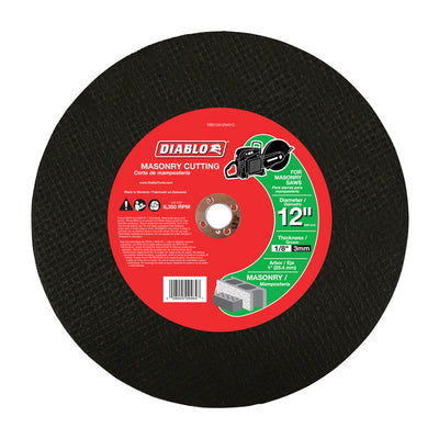 Diablo 12 in. D X 1 in. Silicon Carbide High Speed Masonry Cut-Off Disc