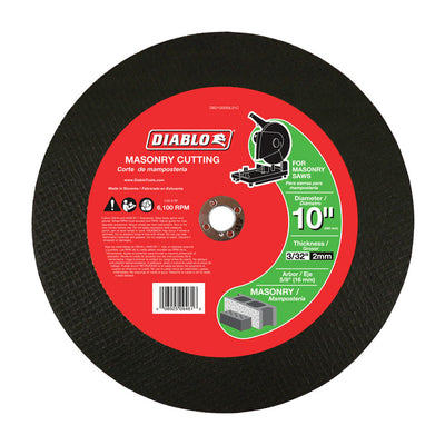 Diablo 10 in. D X 5/8 in. Aluminum Oxide Masonry Cut-Off Disc