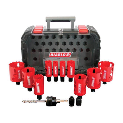 Diablo Snap-Lock Plus Bi-Metal Diablo Mandrel 2-3/8 in. L Hole Saw Kit