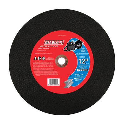Diablo 12 in. D X 1 in. Aluminum Oxide High Speed Metal Cut-Off Disc