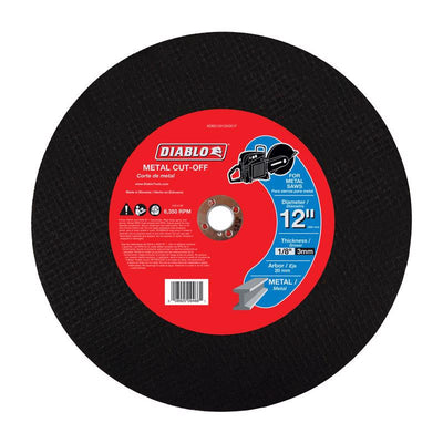 Diablo 12 in. D X 20 mm Aluminum Oxide High Speed Metal Cut-Off Disc