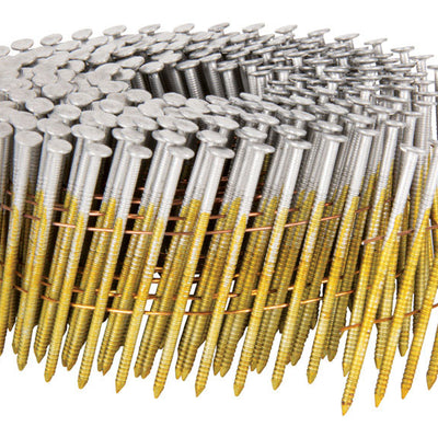 Metabo HPT 2-1/4 in. L X 16 Ga. Wire Coil Stainless Steel Siding Nails 15 deg 900 pk