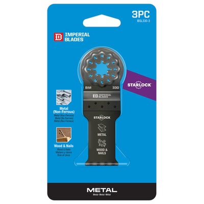 Imperial Blades Starlock 1-1/10 in. L Bi-Metal Oscillating Saw Blade 3 pk