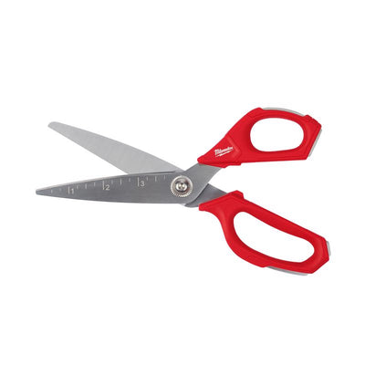 Milwaukee 9 in. Iron Carbide Smooth Straight Jobsite Scissors